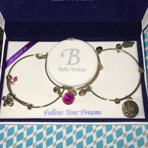 BELLA PERLINA Bangle Bracelets SET OF 3 BRACELETS